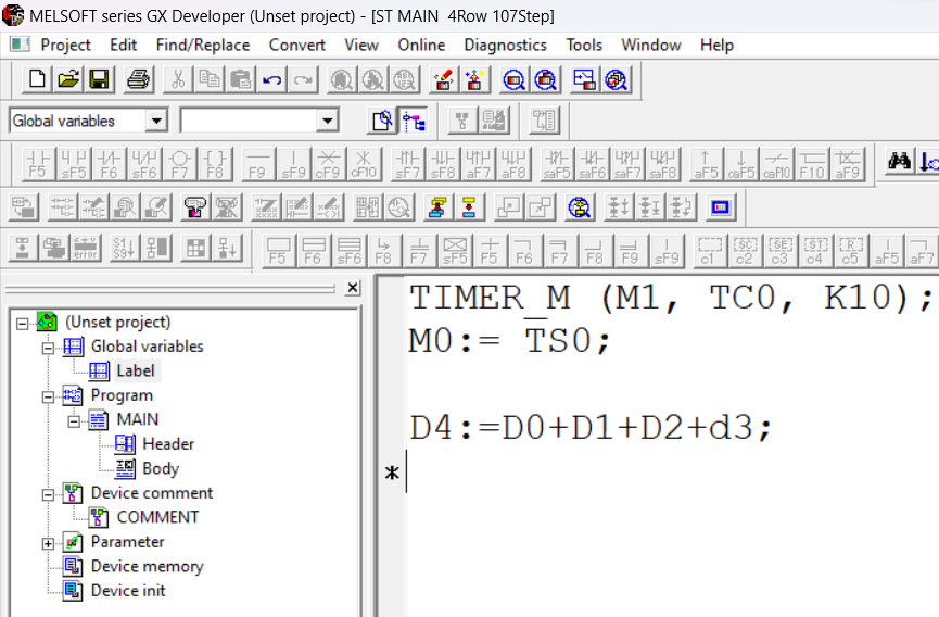 Features of Structured text Program in Mitsubishi PLC